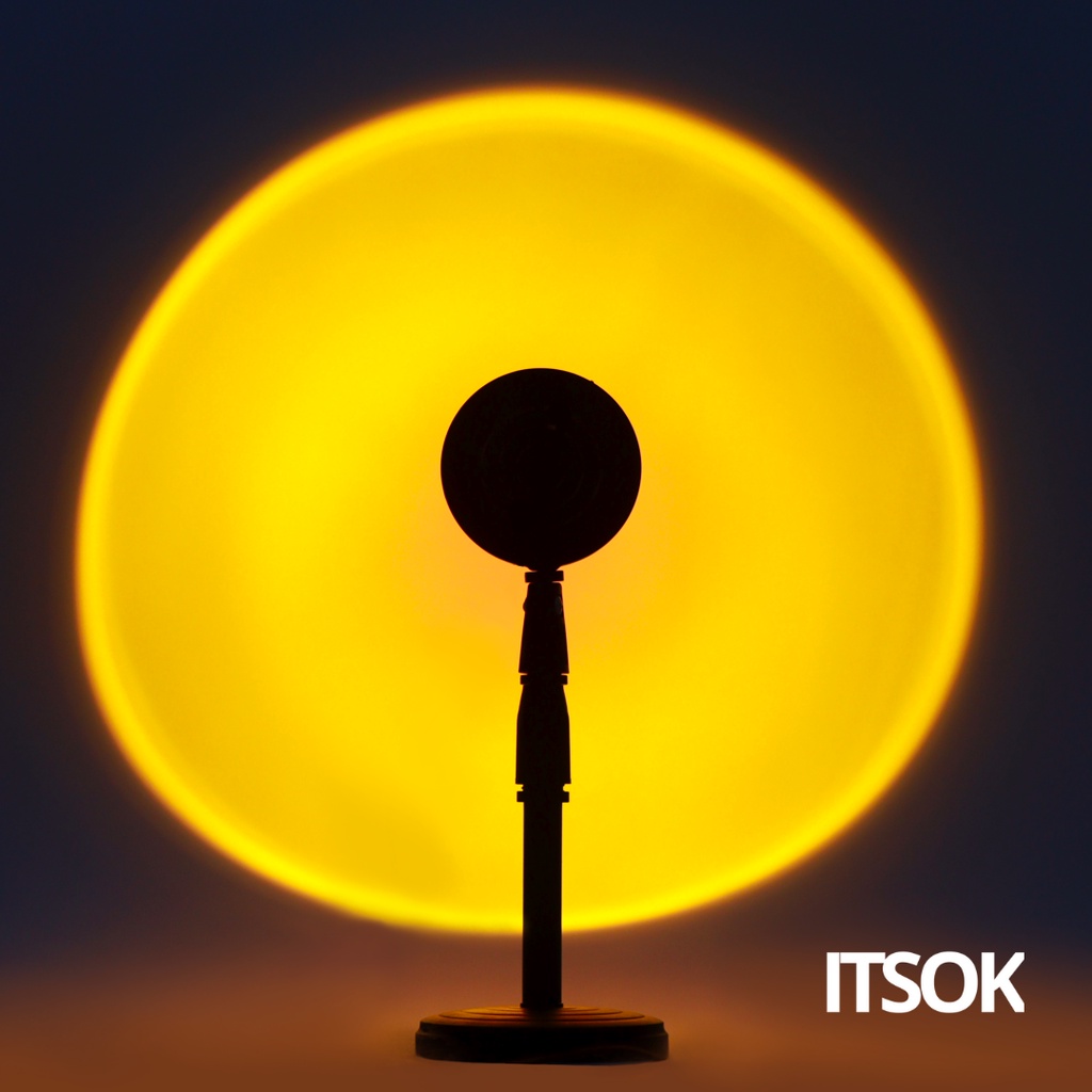 ITSOK LAMPU SUNSET LED / lampu background studio / lampu meja / LAMPU tidur / LAMPU PROYEKTOR SEUNST