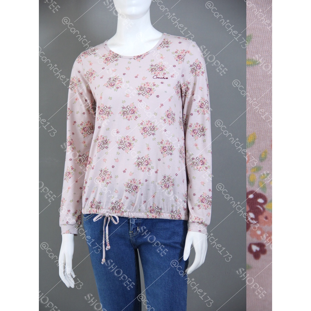 Corniche Cindy Flower Tee Coklat Muda - TP231416