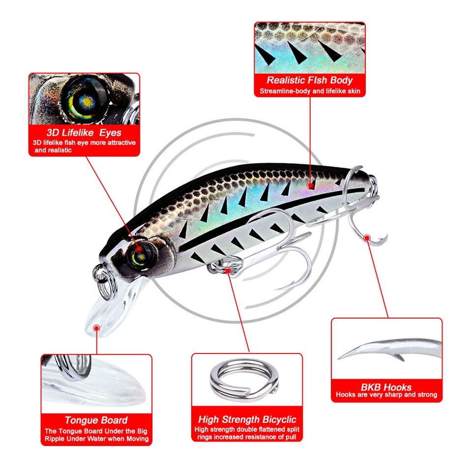 LURE mINNOW UMPAN PANCING MINNOW 8CM 11GRAM MINNOW PROBEROS