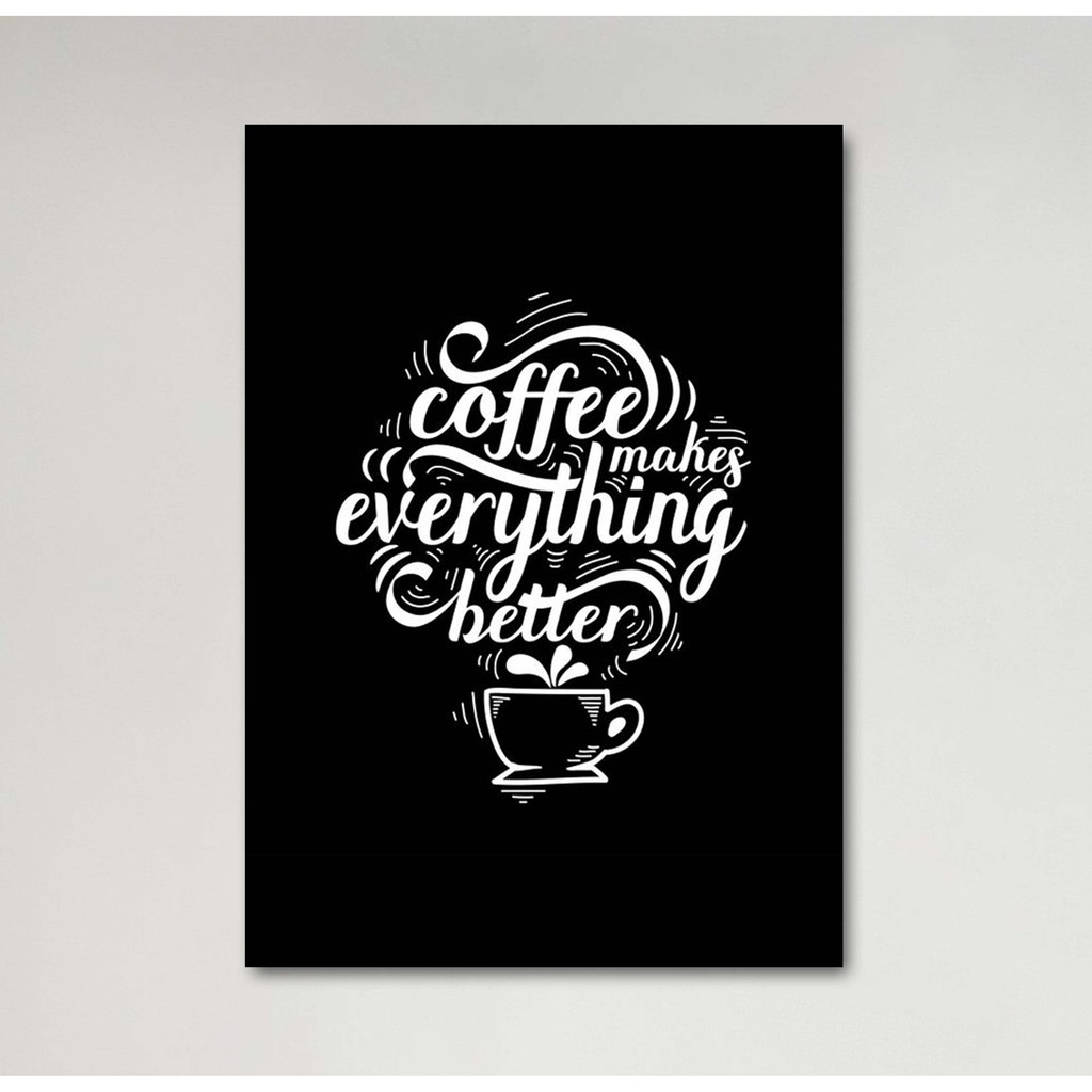 Hiasan Dinding Cafe Minimalis Hiasan Dinding Coffee Shop Lukisan Cafe Wall Decor Poster Kayu Shopee Indonesia