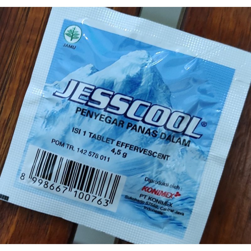 Jesscool 1 Tablet Effervescent / Meredakan Panas Dalam / Sariawan / Bibir Pecah-Pecah / Tenggorakan Kering