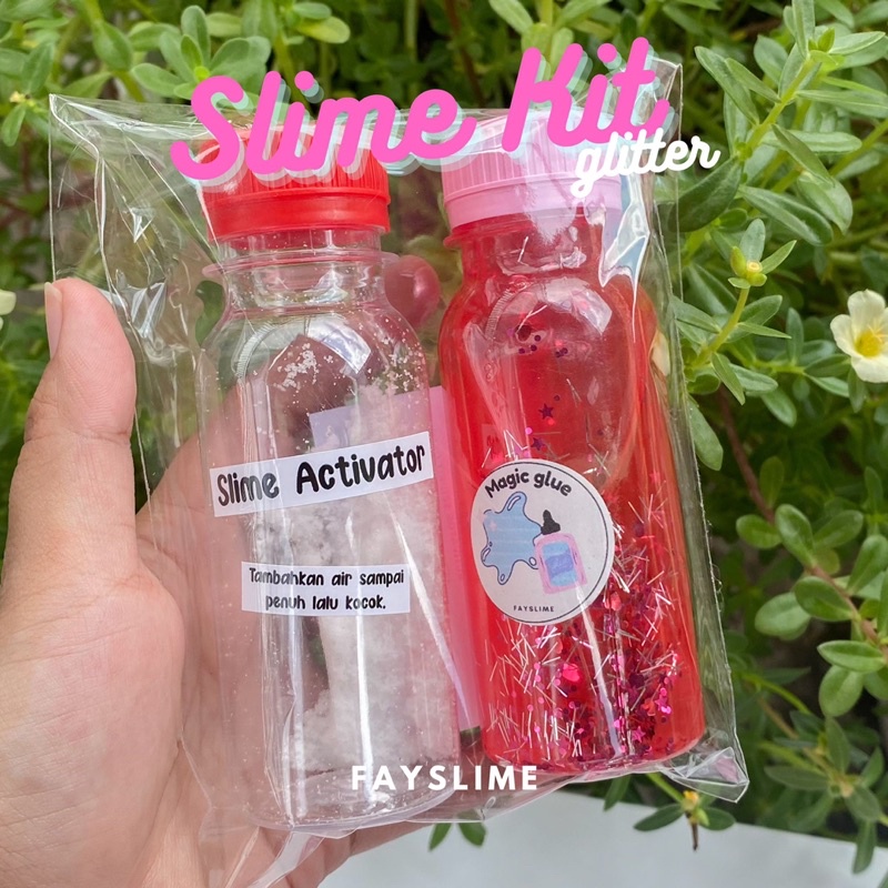 Slime Kit Glitter | Slime kit clear glitter murah