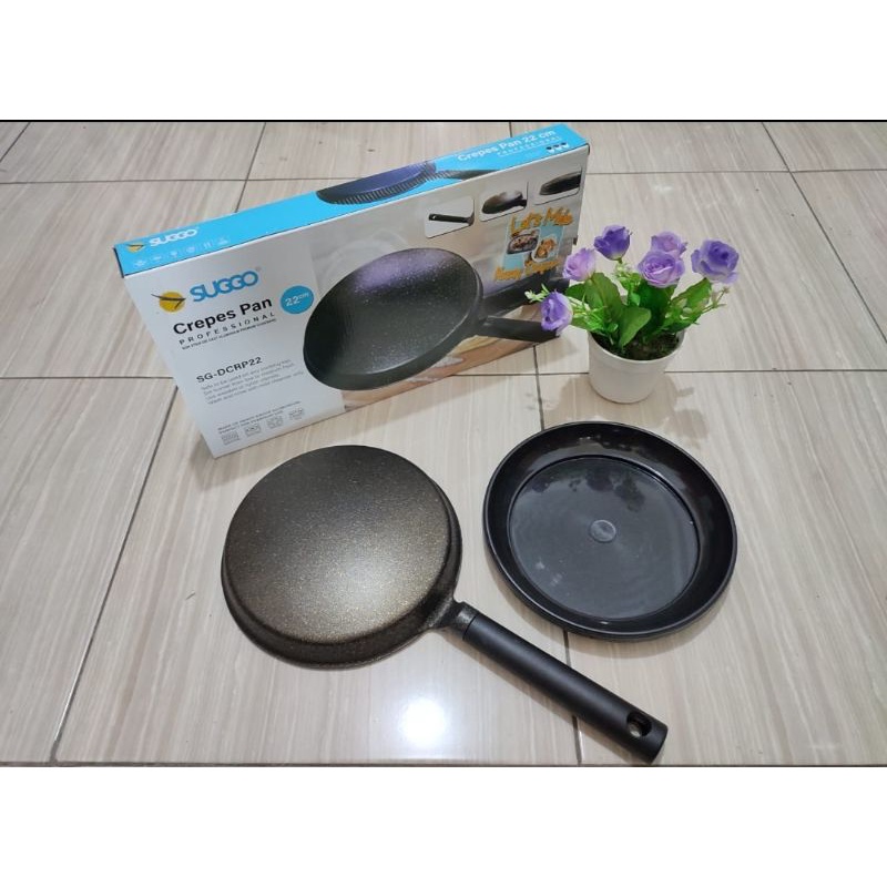 Wajan Teflon + Loyang Alat Membuat Kue Serbaguna Crepes Pan Suggo 22cm