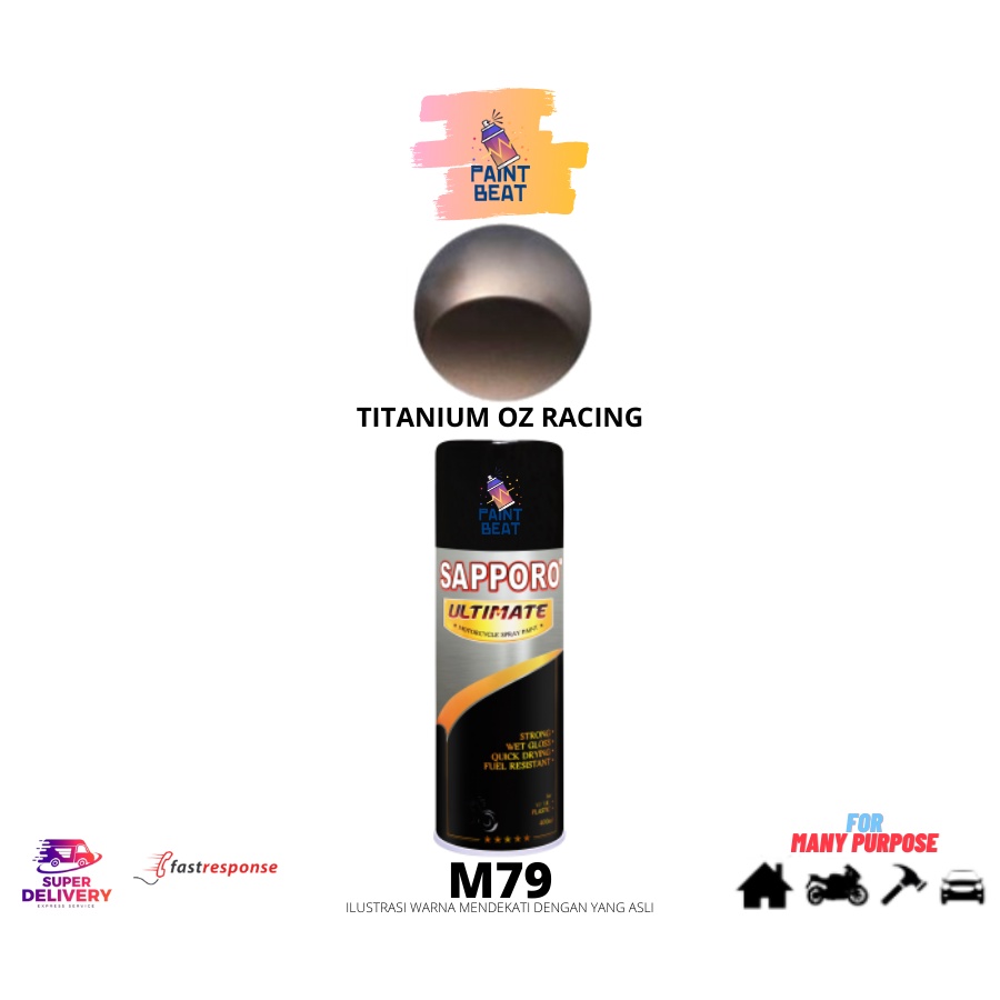 Sapporo Ultimate M79 Titanium Oz Racing / Sapporo / Cat Semprot Spray Aerosol Terbaik / Pylox / Pilo
