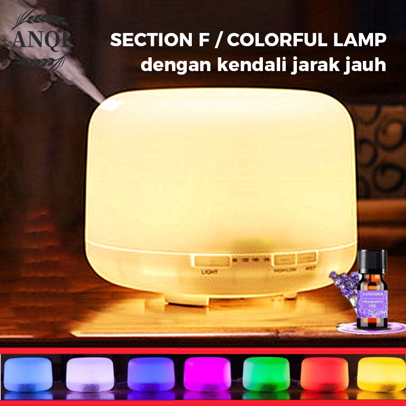 ANQI 1888 Humidifier Air Diffuser 500ML + Remote Aromatherapy 7 Color Led VS-1850