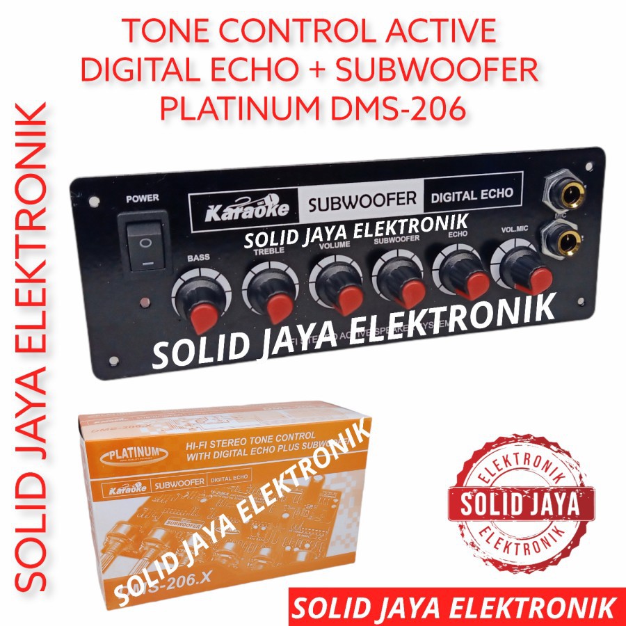 TONE CONTROL AKTIF STEREO DMS206 DMS-206.X DMS 206 PLUS PANEL STEREO TONE KONTROL ACTIVE DIGITAL ECHO PLUS SUBWOOFER SUB MIC MIK KARAOKE DMS-206 PLATINUM ASLI ORIGINAL