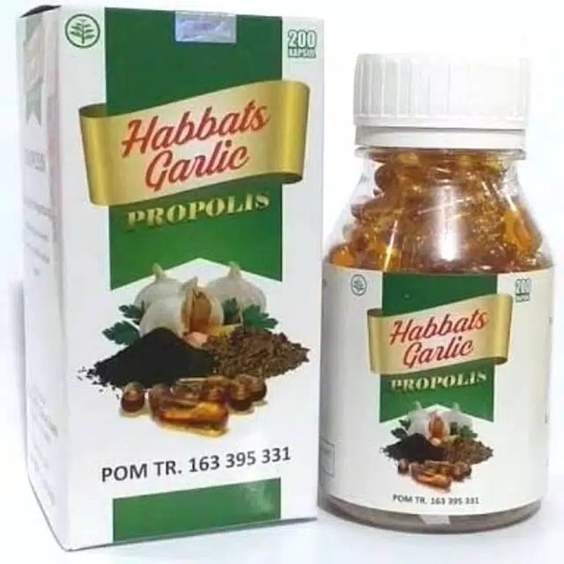 Habbatussauda Garlic Plus Propolis 200 Kapsul (Ampuh Atasi Kolestrol, Diabet)