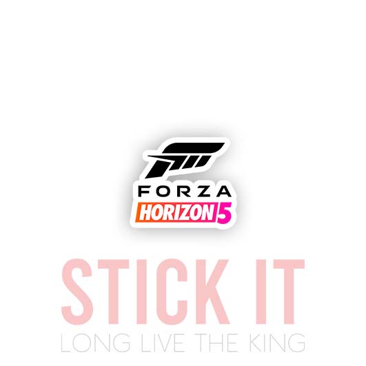 

Stiker sablon setrika DTF kaos baju sticker vinyl forza horizon 5 gamer 71