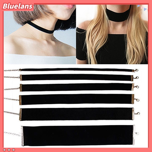 Bluelans Women Lady Black Velvet Choker Gothic Necklace Simple Retro Jewelry Xmas Gift