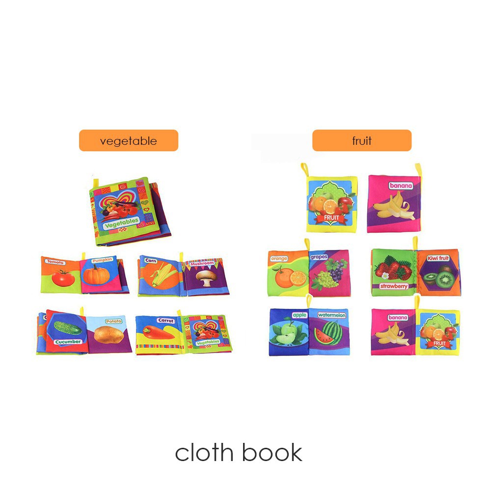 Buku Bantal Bayi Mainan Edukasi Anak Kain CLOTH BOOK Cerita Pillow Book Edukasi Hewan Angka