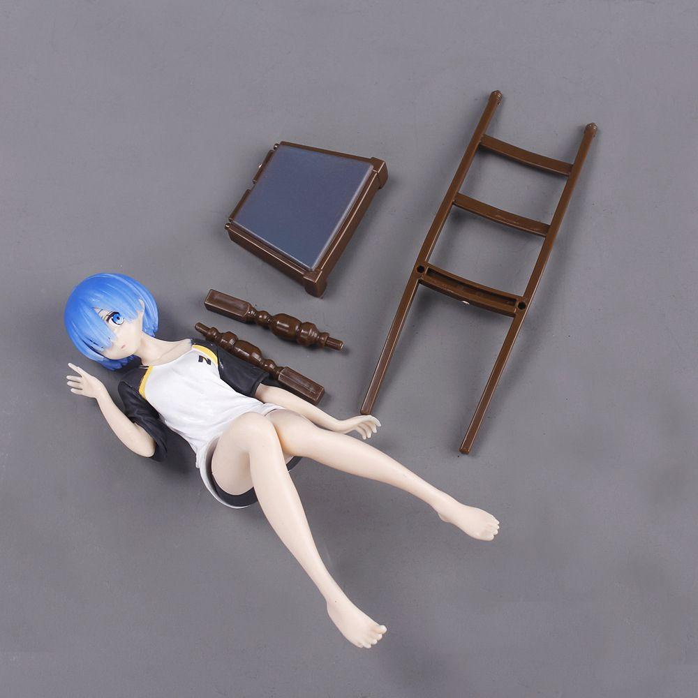 Lanfy Re ZERO Starting Life in Another World Collection Mainan Untuk Hadiah Rem Anime Figure 6.5cm Relax Rem Action Figure