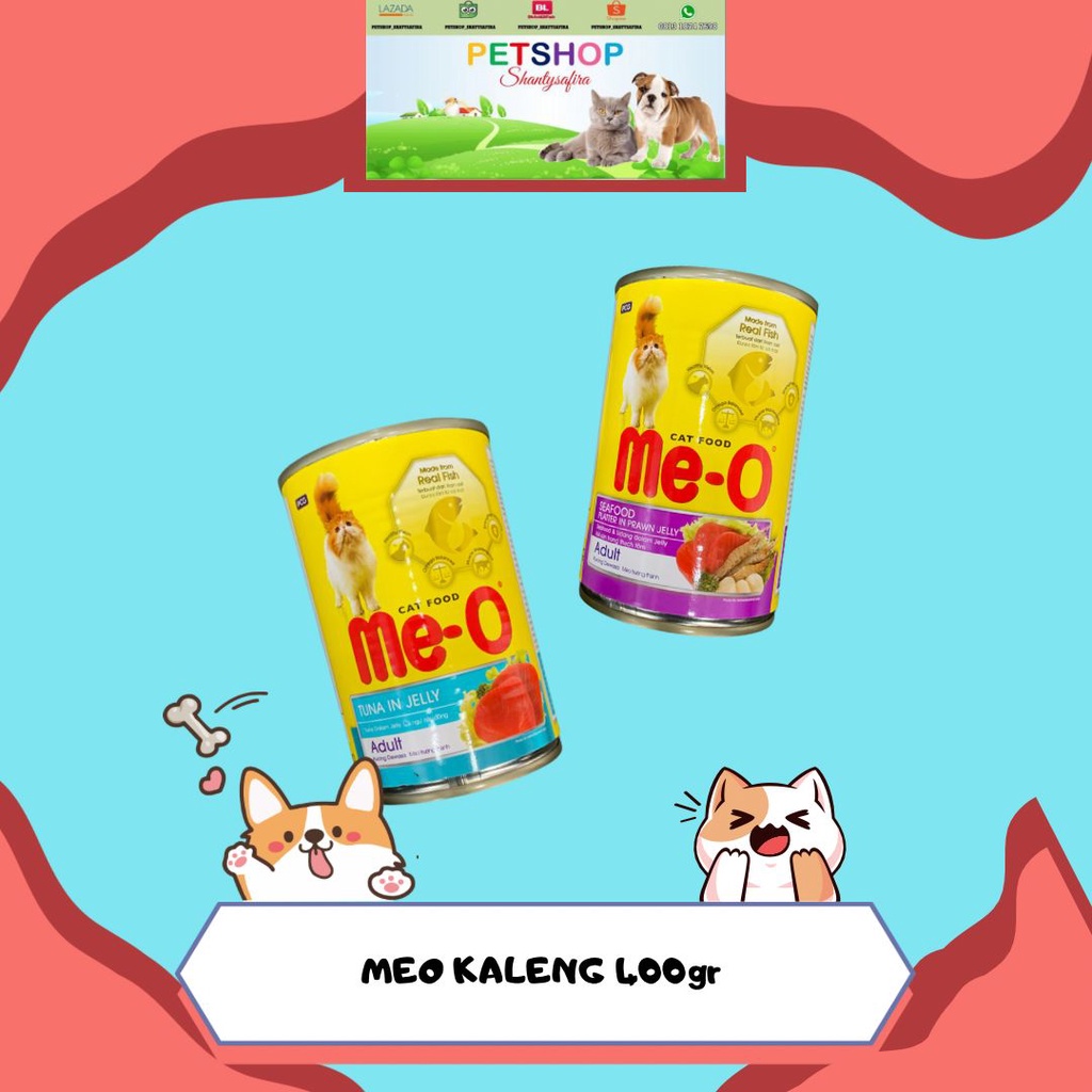 MAKANAN KUCING MEO KALENG 400 GR ADULT TUNA / SARDINE