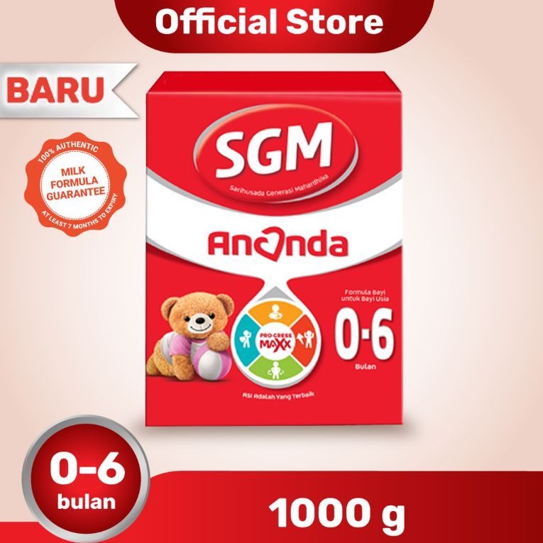 SGM Ananda 1 (0-6 Bulan) Formula Bayi Bubuk 1000 gr - susu bayi - susu formula - susu bubuk bayi-sgm