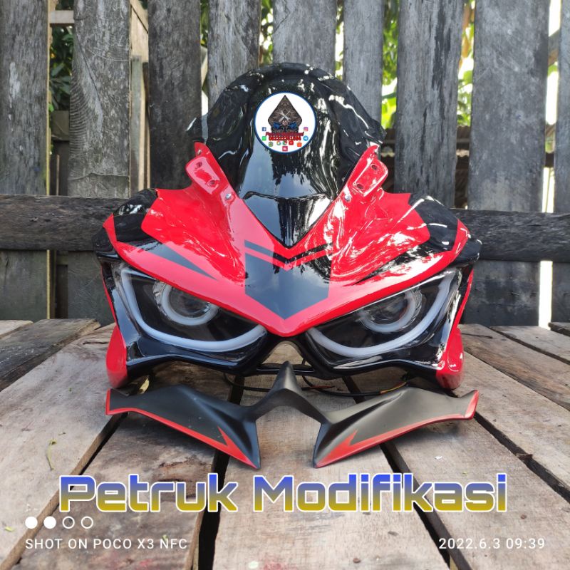 Headlamp Kepala Batok R25 + Lampu Projie + Winglet PNP R15 Old V1 V2