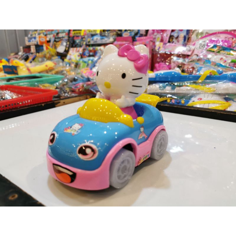 mainan mobilan hello kitty HK musik lampu gerak mutar jalan 4d1w