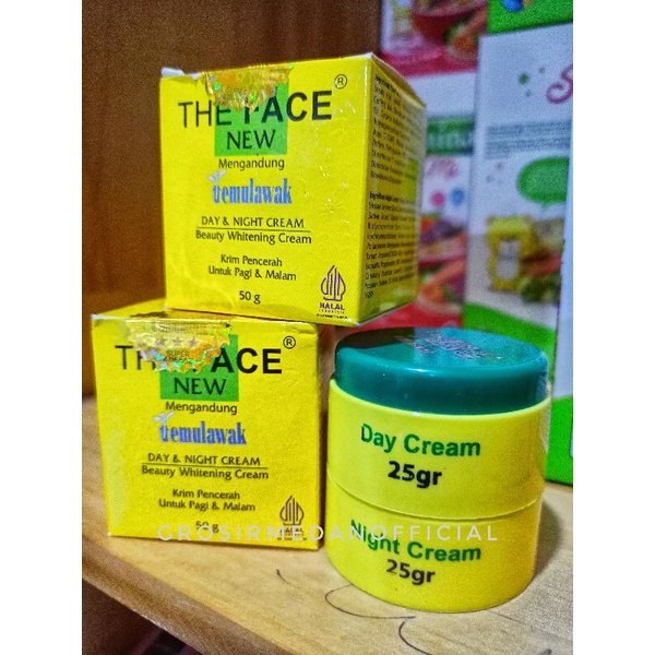 THE FACE TEMULAWAK BPOM ORIGINAL - CREAM DAY AND NIGHT - KRIM SIANG MALAM TEMULAWAK - MEMBUAT KULIT PUTIH LEMBUT DAN SEHAT