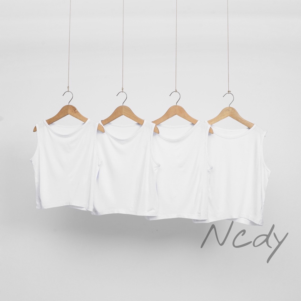 NCDY Tank Top Basic Crop Atasan Wanita