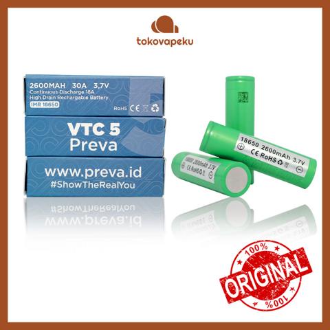 SONY VTC 5 PREVA BATTERY VTC5 2600MAH 18650 by PREVA