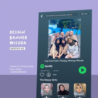 Jual Custom Banner Sidang Wisuda Spotify Design Banner Spotify Xbanner