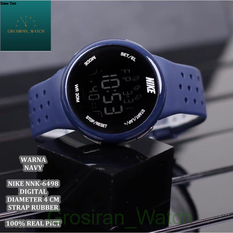 Jam Tangan Pria Sporty NIKE Digital Strap Rubber NK-29 [G_W]