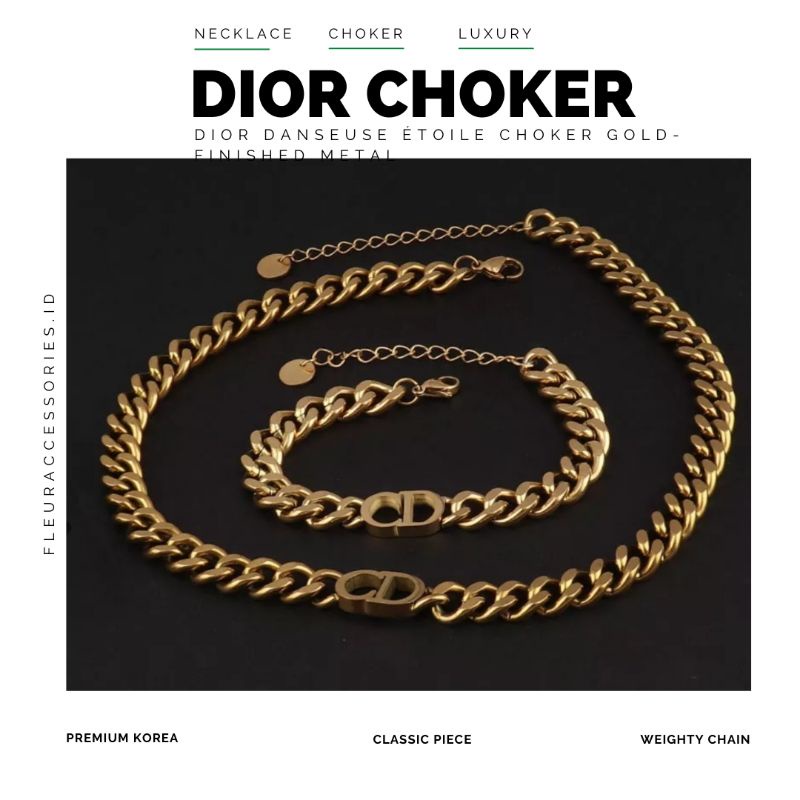 D Danseuse Etoile Choker | Kalung CD Rantai Gold Premium Import Korea
