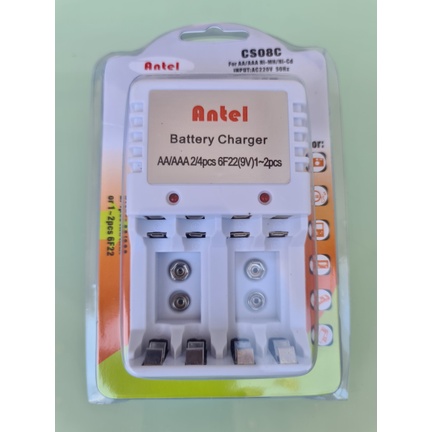 Charger Battery 4 Slot AA/AAA, 2 slot Kotak 9V Antel