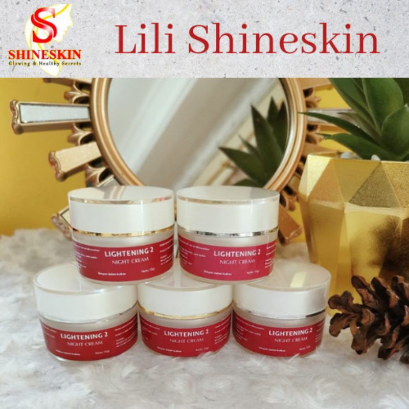 Shineskin night cream L2 glowing/cream malam pencerah
