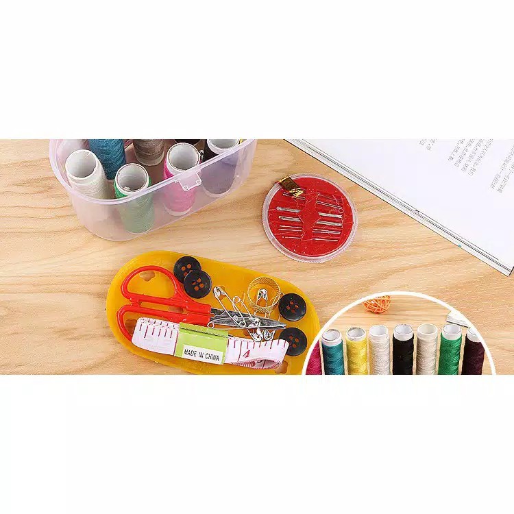 Alat Jahit set Peralatan benang jarum lengkap sewing box