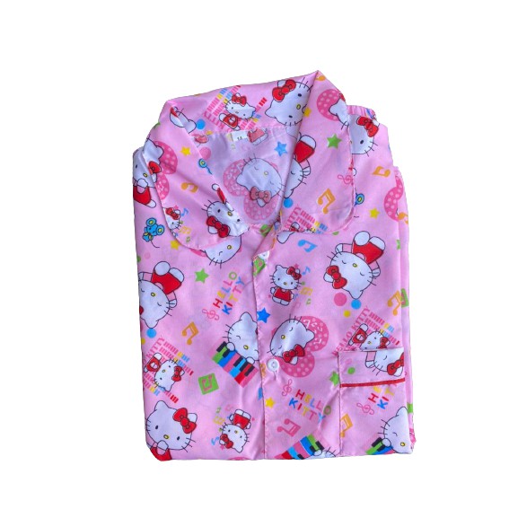Piyama remaja/ piyama dewasa size 14-16-18-KITTY MUSIK PINK