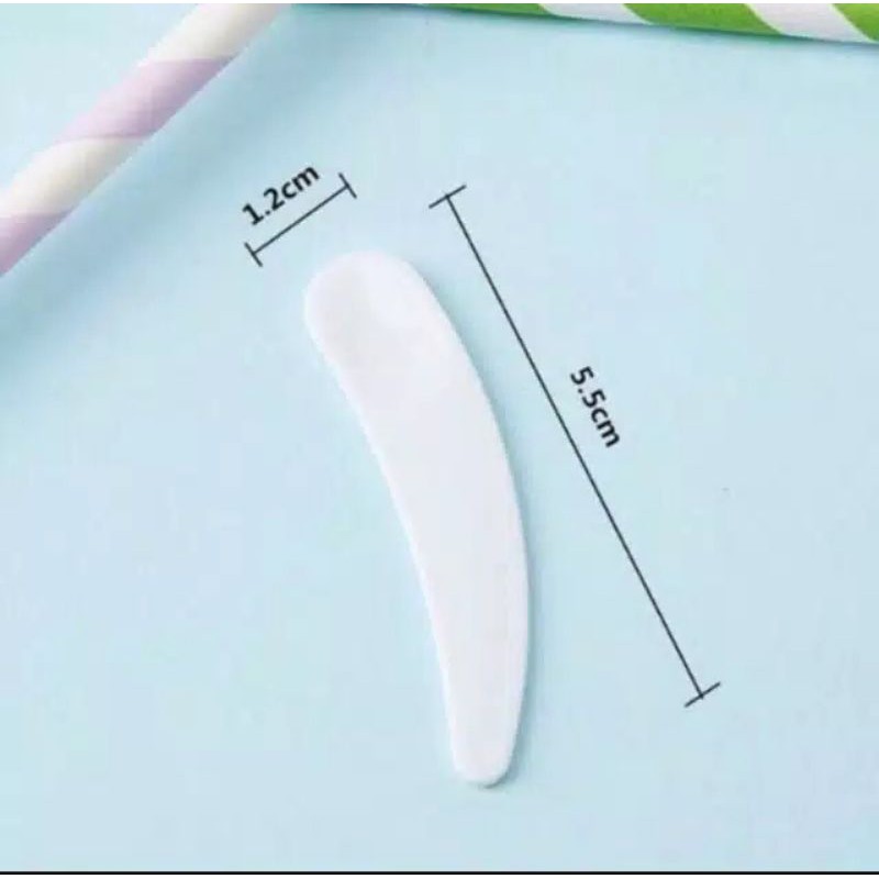 (SATUAN) SENDOK SPATULA PLASTIK KECIL MINI UNTUK KRIM/CREAM WAJAH / SKINCARE