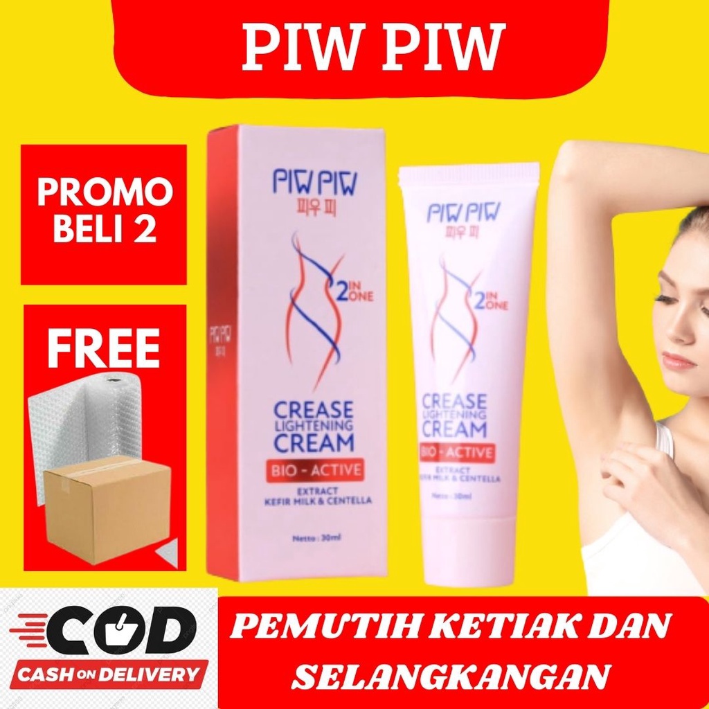 Piw Piw Crease Lightening Cream Pemutih Pencerah Ketiak Selangkangan Lipatan Kulit Ampuh BPOM