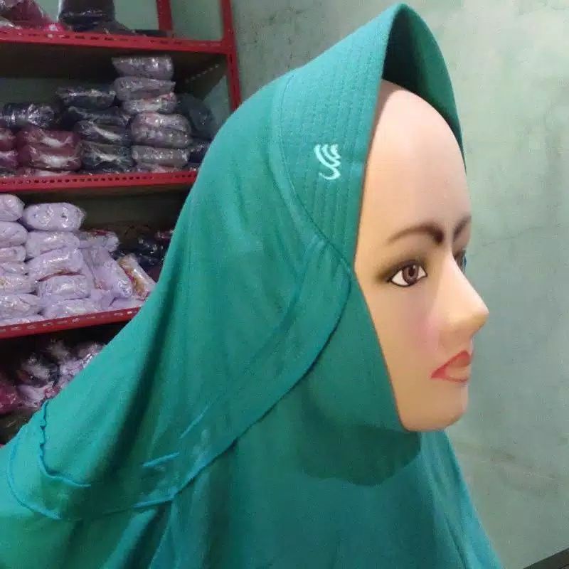 jilbab Rabbani Asli Innova LX Kerudung Sekolah size S M L-Hijau toska 518