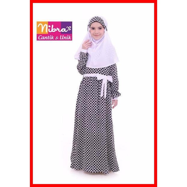 Baju Anak Perempuan Lucu Nibras NSAP 46 Putih Baju Pesta Anak Gaun Anak Perempuan