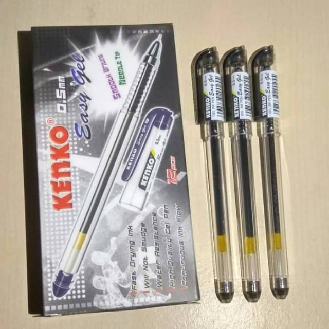 

PULPEN KENKO EASY GEL 0.5 mm PER PCS - HITAM, BIRU, MERAH