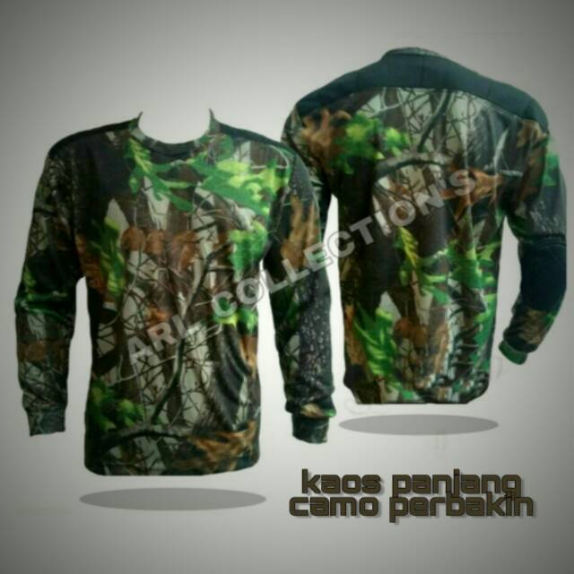 Kaos panjang loreng perbakin/kaos panjang deker camo/kaos pemburu atau penembak