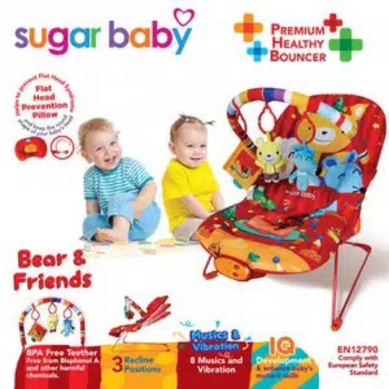 Sigar Baby Bouncher 3 Bisa Posisi-Kursi Getar Plus Musik Bayi 3 Posisi