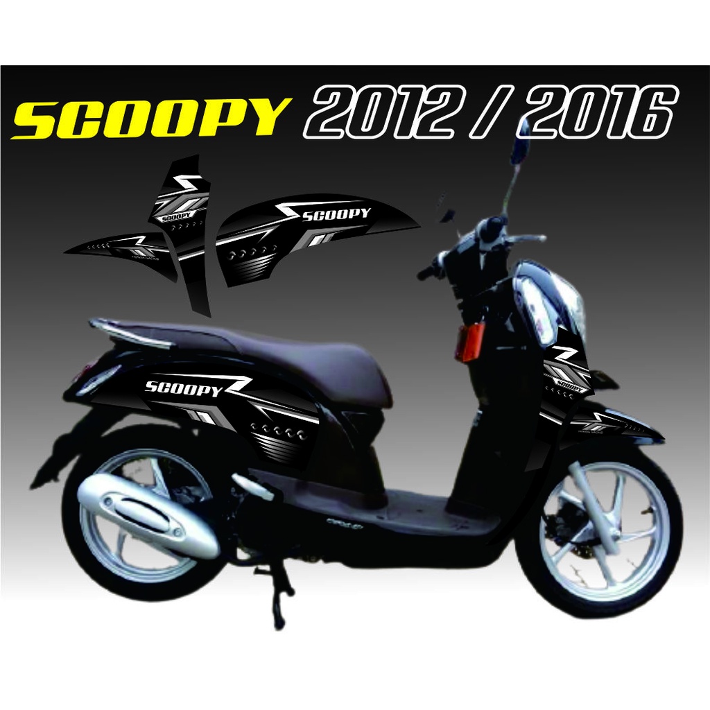 STRIPING MOTOR VARIASI HONDA SCOOPY FI S 2012 / 2016 STICKER MOTIF SCOOPY FI MOTIF STRIPING VARIASI