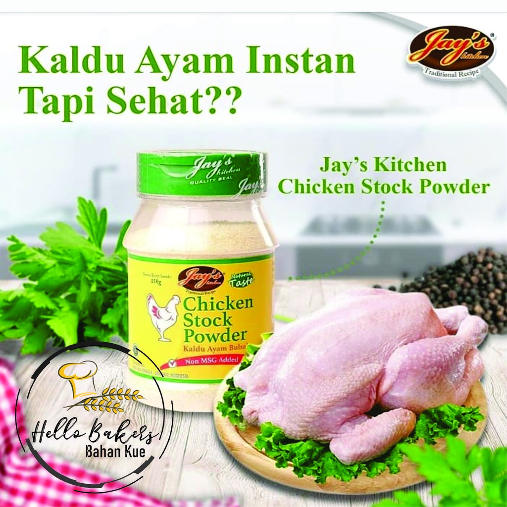 

KALDU AYAM BUBUK NON MSG JAYS KITCHEN 150GR / CHICKEN STOCK POWDER