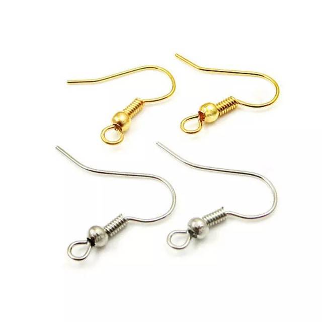 2pcs kait anting Gold dan silver