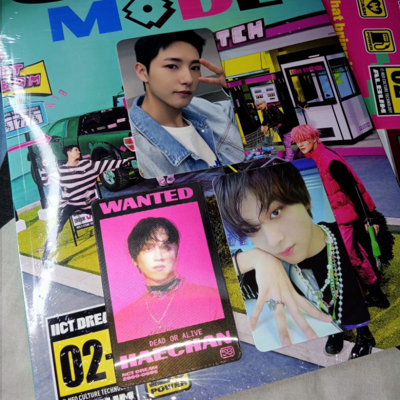 photocard renjun ld ygm glitch mode, album only glitch mode ver glitch, photocard haechan glitch ver