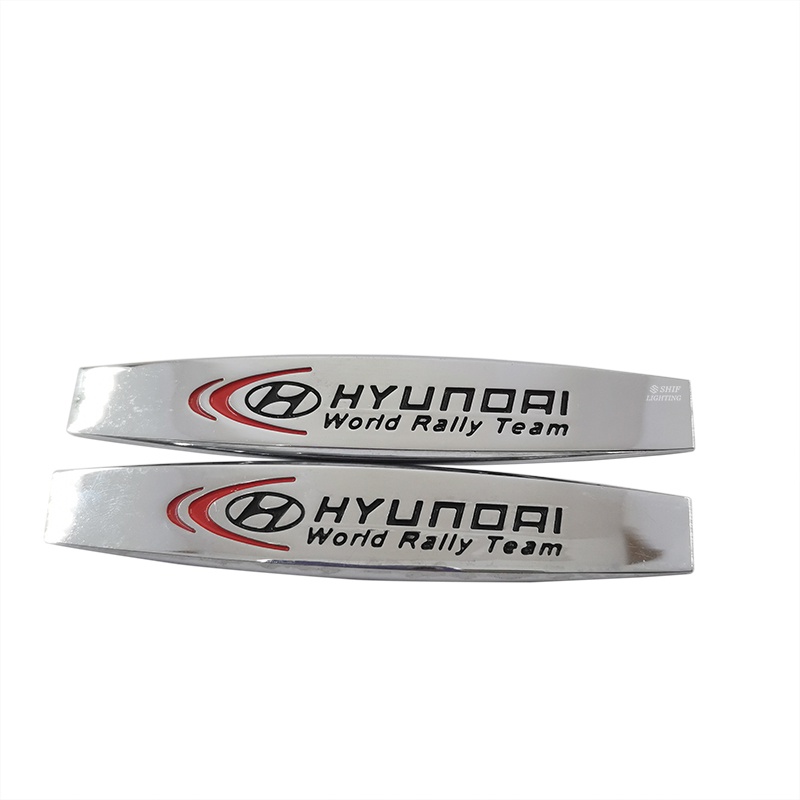 2pcs Stiker Emblem Logo HYUNDAI Bahan Metal Untuk Dekorasi Mobil HYUNDAI