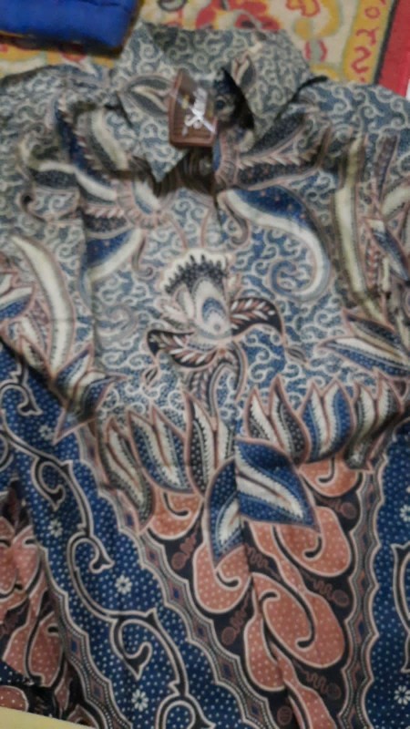 Kemeja Batik Pria Lengan Panjang Size M L Xl Xxl Bswart Batik Hrb026 Kenango Panjang Padi