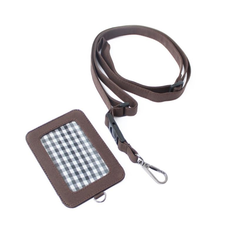 

gantungan dompet id card tali lanyard murah berkualitas- coklat