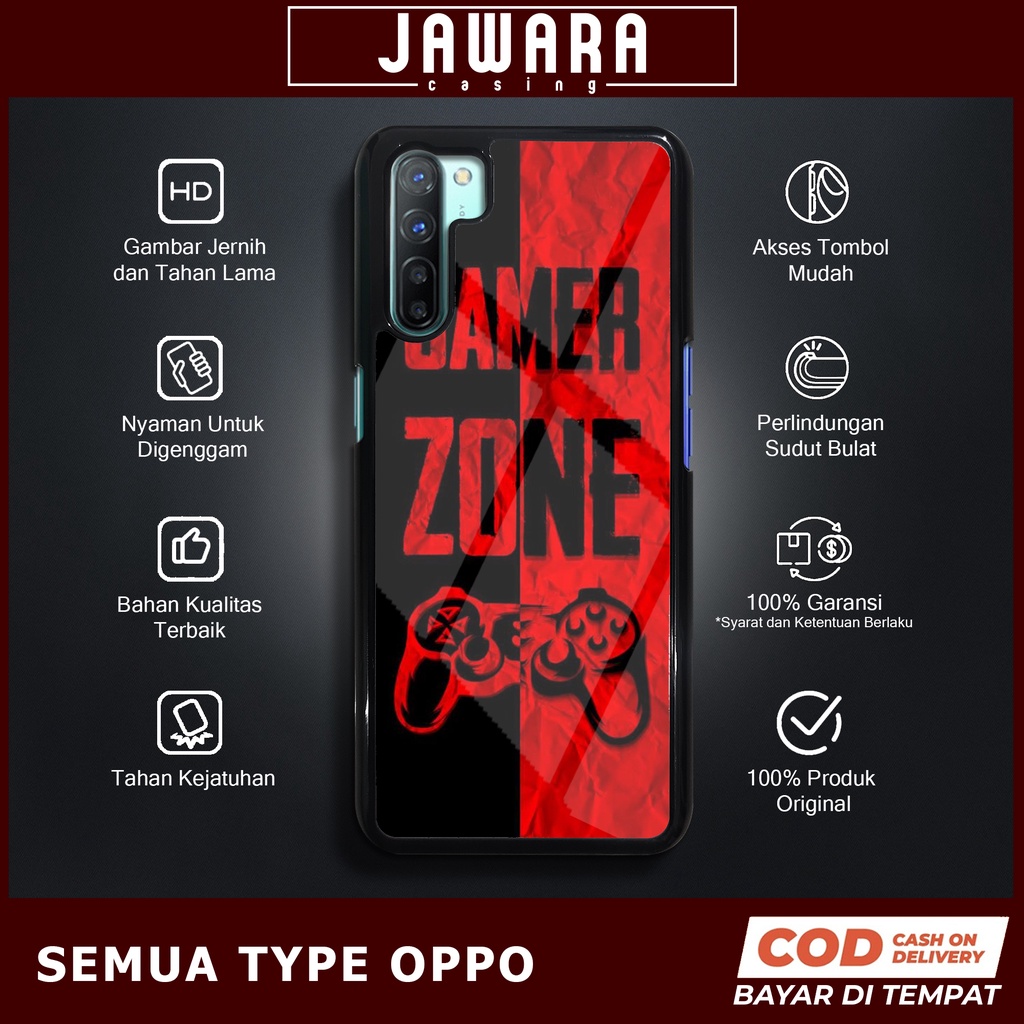 Casing Oppo F7 F9 F11 Reno 3 A91 Casing Hp Oppo F7 F9 F11 Reno 3 A91 Jawara Casing [GAME] Premium Gl