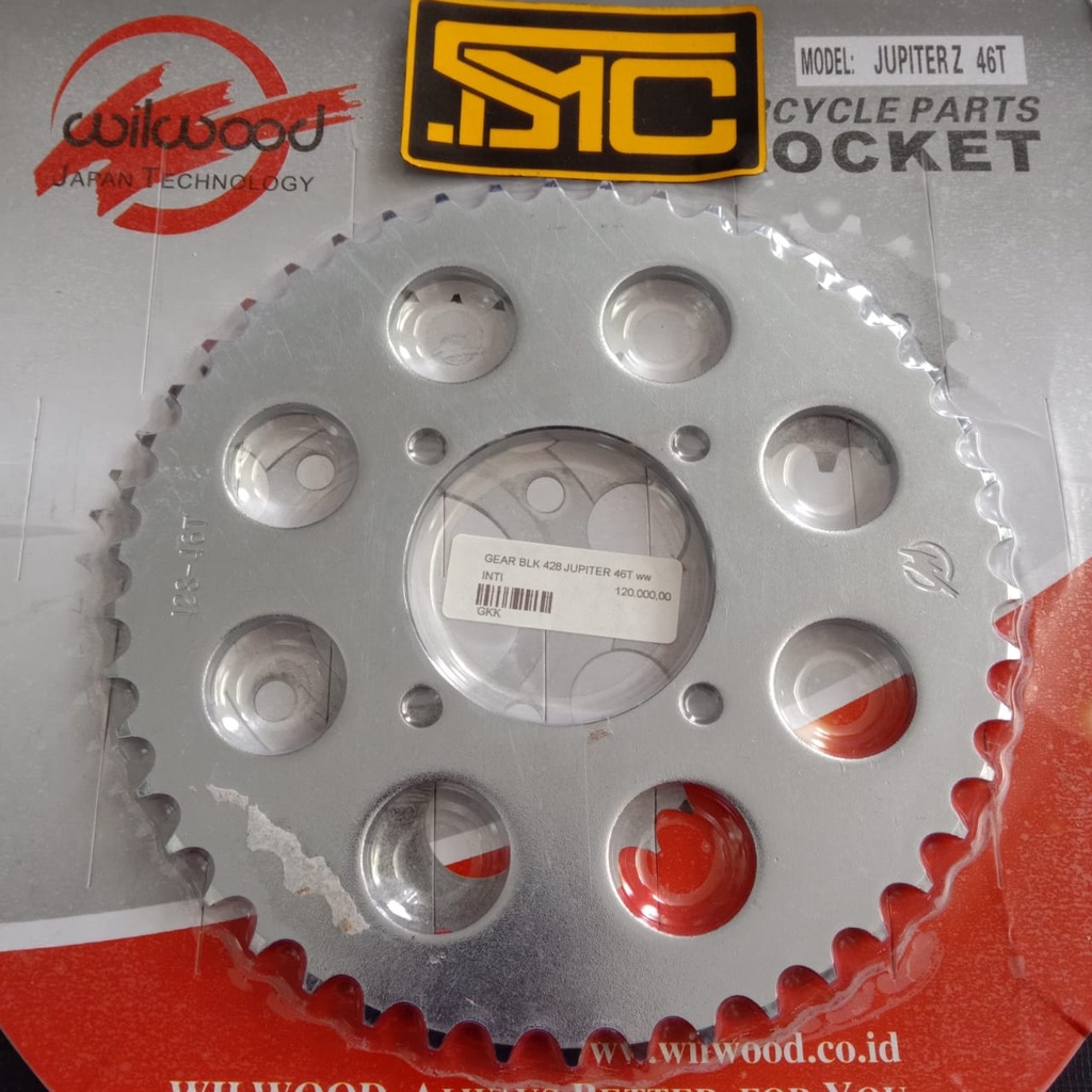 Gear Belakang / Rear Sprocket 428-46T Yamaha Jupiter / Vega / Jupiter MX / RX King / F1ZR Wilwood-1