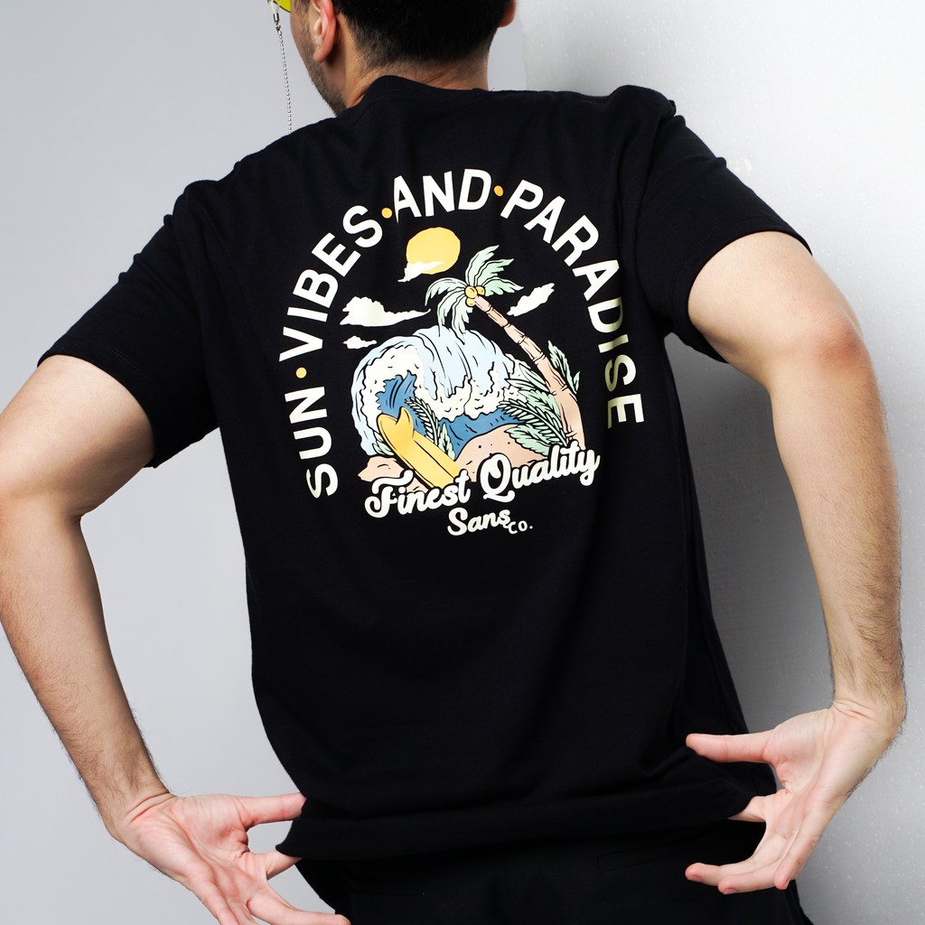 SANVANINA PT-02 Tee Shirt Sun Vibes Paradise Black