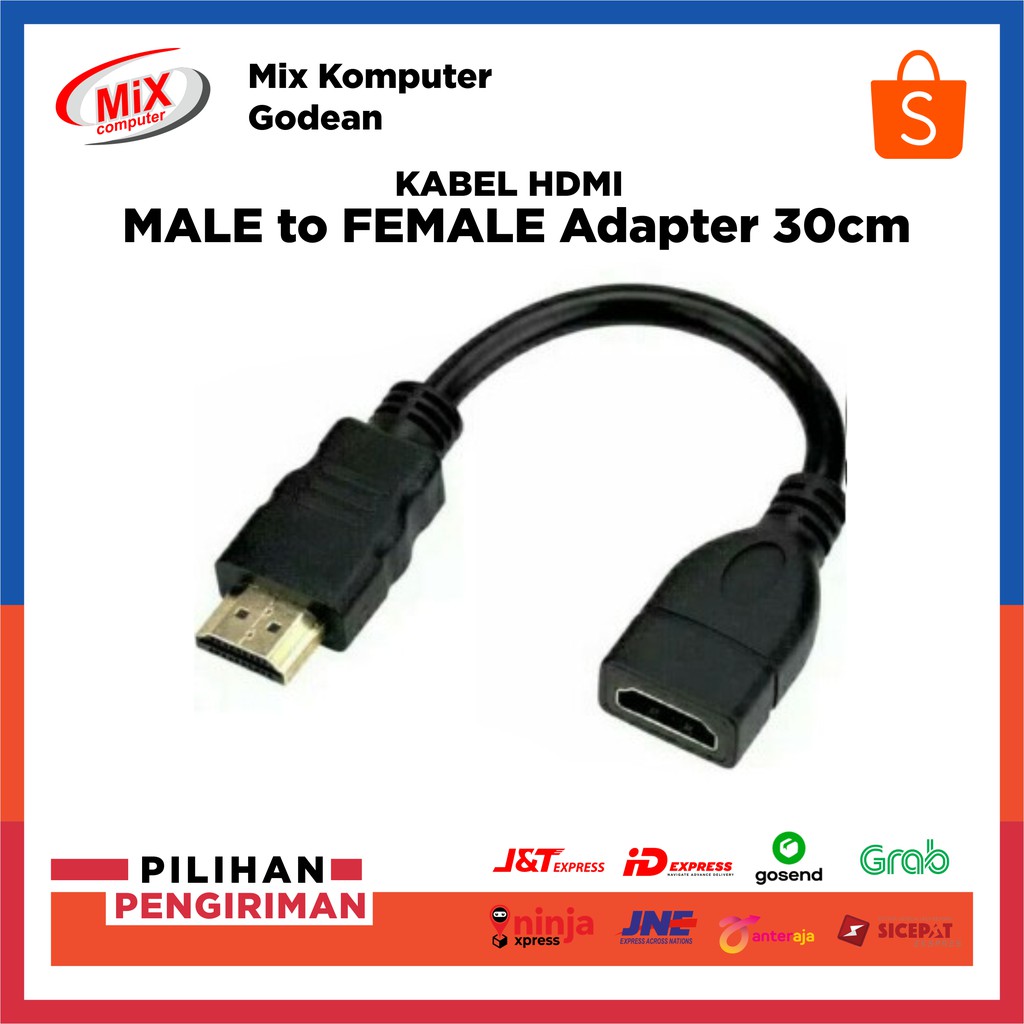 Kabel HDMI Male To Female 30 cm / 1 Meter - Penyambung HDMI
