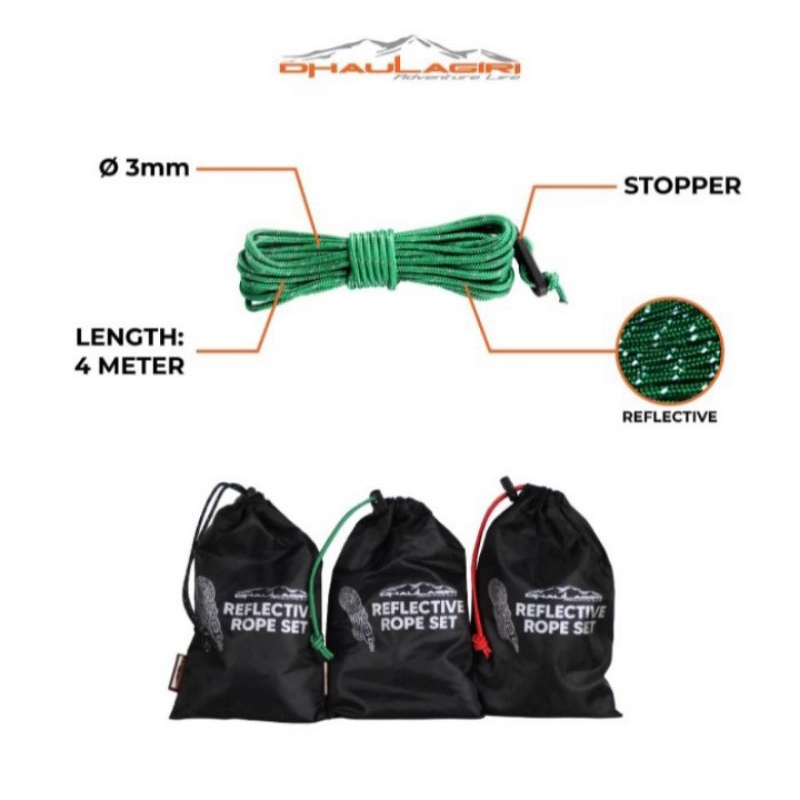 Dhaulagiri Flysheet Rope Reflective Set Camping Outdoor