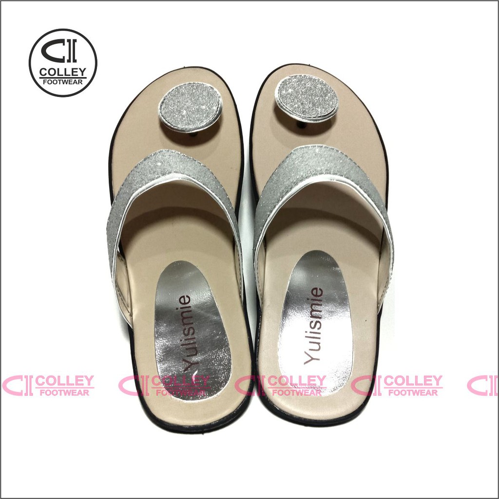 COD - SANDAL FLAT WANITA / JAMUR GLOSSY / SANTAI / GLOWING / FLT-SLW-032