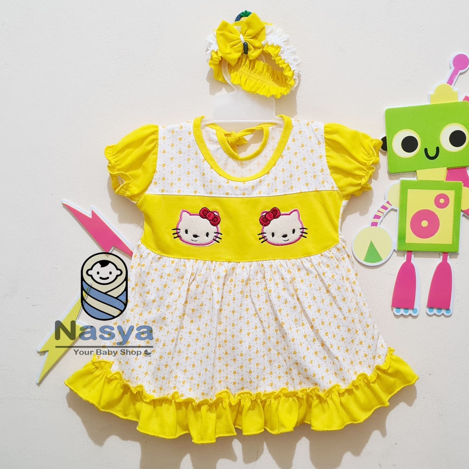 [P-004] Dress Bayi Baju lucu (0-6 bulan) motif cartoon